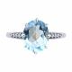 Серебряное кольцо Diamant 94-310-02054-1 с топазом и фианитом