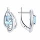Серебряные серьги Diamant 94-320-00174-1 с топазом