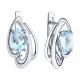 Серебряные серьги Diamant 94-320-00174-1 с топазом