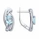 Серебряные серьги Diamant 94-320-00186-1 с топазом