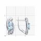 Серебряные серьги Diamant 94-320-00186-1 с топазом