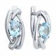 Серебряные серьги Diamant 94-320-00186-1 с топазом