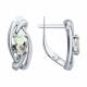 Серебряные серьги Diamant 94-320-00186-2 с празиолитом