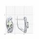 Серебряные серьги Diamant 94-320-00186-2 с празиолитом