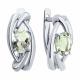 Серебряные серьги Diamant 94-320-00186-2 с празиолитом
