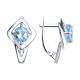 Серебряные серьги Diamant 94-320-00605-1 с топазом