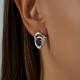 Серебряные серьги Diamant 94-320-00630-2 с фианитом и гранатом