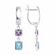 Серебряные серьги Diamant 94-321-01769-2 с топазом и аметистом