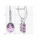 Серебряные серьги Diamant 94-321-02054-3 с фианитом и аметистом