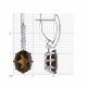 Серебряные серьги Diamant 94-321-02054-4 с фианитом и раухтопазом