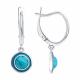 Серебряные серьги Diamant 94-321-02367-1 с бирюзой