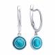 Серебряные серьги Diamant 94-321-02367-1 с бирюзой