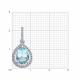 Серебряная подвеска Diamant 94-330-02047-1 с топазом и фианитом