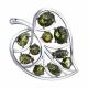 Серебряная брошь Diamant 94-340-00469-1 с фианитом и янтарём