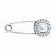 Серебряная булавка Diamant 94-340-02641-1 с фианитом и жемчугом