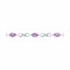 Серебряный браслет Diamant 94-350-00586-2 с фианитом и аметистом
