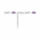 Серебряный браслет Diamant 94-350-00586-2 с фианитом и аметистом
