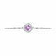 Серебряный браслет Diamant 94-350-00679-2 с фианитом и аметистом