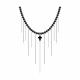Колье-крест из серебра Diamant с гематитом 94-370-00033-1