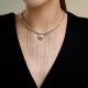 Серебряное колье Diamant с гематитом 94-370-00077-1