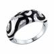Серебряное кольцо SOKOLOV 94010410 с фианитом и эмалью
