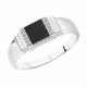 Серебряное кольцо SOKOLOV 94011324-91 с фианитом и эмалью