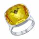 Серебряное кольцо SOKOLOV 94011371 с кристаллом Swarovski