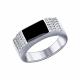 Серебряное кольцо SOKOLOV 94011390 с фианитом и эмалью