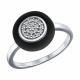 Серебряное кольцо SOKOLOV 94011637 с фианитом и керамикой