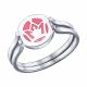 Серебряное кольцо SOKOLOV 94011830 с фианитом и эмалью