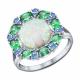 Серебряное кольцо SOKOLOV 94011832 с фианитом и опалом