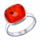 Серебряное кольцо SOKOLOV 94011876 с кристаллом Swarovski