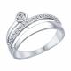 Серебряное кольцо SOKOLOV 94012092 с фианитом