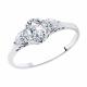 Серебряное кольцо SOKOLOV 94012121-91 с фианитом
