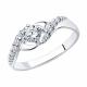 Серебряное кольцо SOKOLOV 94012201-91 с фианитом