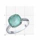Серебряное кольцо SOKOLOV 94012433 с фианитом и кристаллом Swarovski