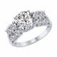 Серебряное кольцо SOKOLOV 94012566 с фианитом