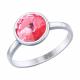 Серебряное кольцо SOKOLOV 94012601 с кристаллом Swarovski