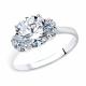 Серебряное кольцо SOKOLOV 94013562-91 с фианитом