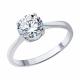 Серебряное кольцо SOKOLOV 94013758-91 с фианитом