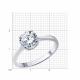 Серебряное кольцо SOKOLOV 94013758-91 с фианитом