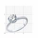 Серебряное кольцо SOKOLOV 94013761-91 с фианитом