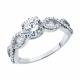Серебряное кольцо SOKOLOV 94013777-91 с фианитом