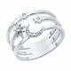 Серебряное кольцо SOKOLOV 94013889-91 с фианитом