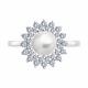 Серебряное кольцо SOKOLOV 94013901-91 с фианитом и жемчугом