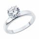 Серебряное кольцо SOKOLOV 94013936-91 с фианитом