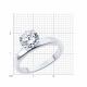 Серебряное кольцо SOKOLOV 94013936-91 с фианитом