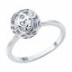 Серебряное кольцо SOKOLOV 94013939-91 с фианитом