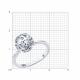 Серебряное кольцо SOKOLOV 94013939-91 с фианитом