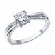 Серебряное кольцо SOKOLOV 94013948-91 с фианитом